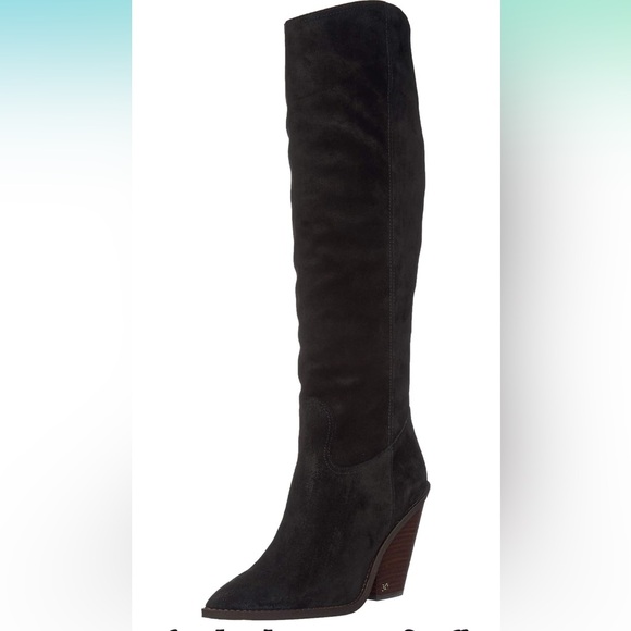 Sam Edelman Black Suede Knee-High Boots 9.5 - Picture 7 of 11